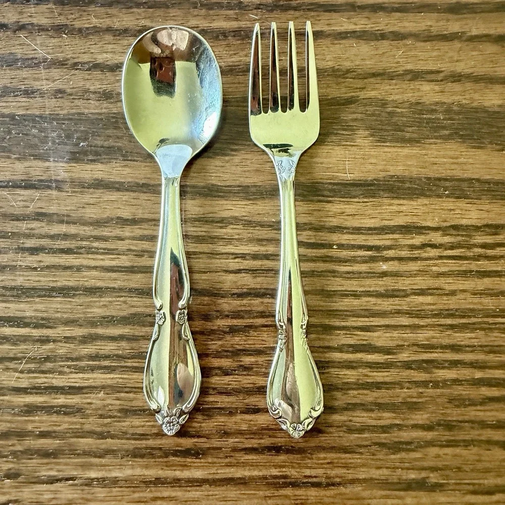 ONEIDA Community Stainless Steel‎ Baby Spoon & Oneida Baby Fork